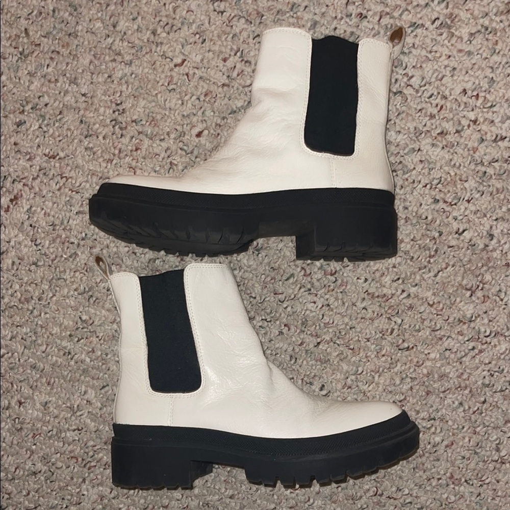 white/black lucky brand boots